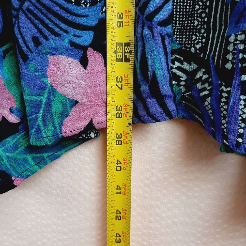 Jeweled Caftan Beach Cover Up Tropical Flora… - Picture 9 of 12